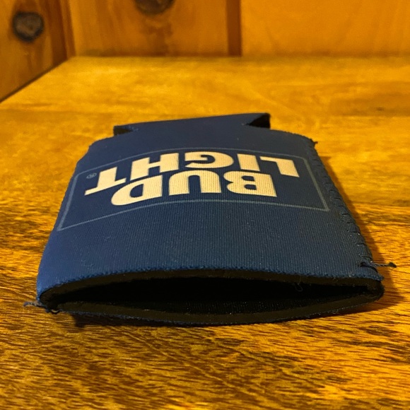 Bud Light Blue and White Beer Koozie - Picture 2 of 4